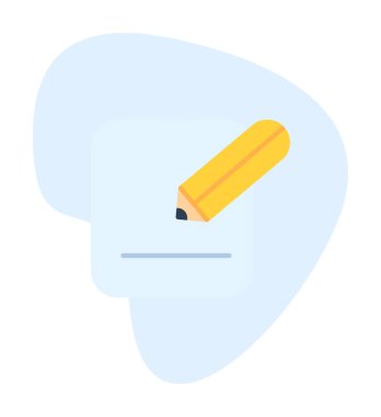 Simgeyi kalem, vektör illüstrasyonu basit tasarım ile düzenle