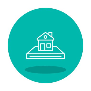 Beyaz arkaplanda ev simgesi vektörü izole edildi