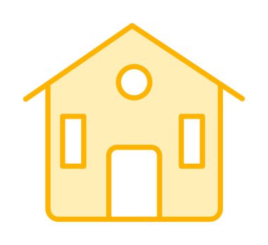 Eve. Web simgesi basit illüstrasyon