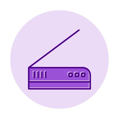 modern düz tarayıcı ekipman simgesi vektör çizimi