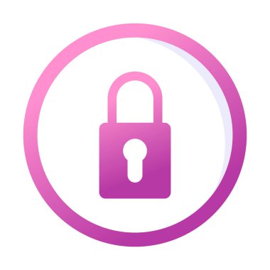 kilit simgesi web basit illüstrasyon