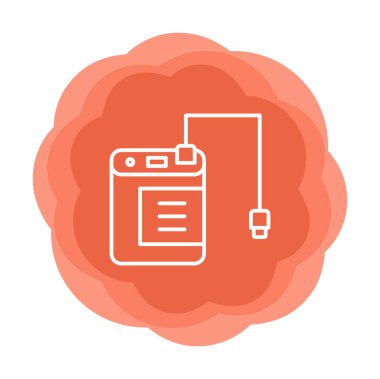 harici sabit disk simgesi, vektör illüstrasyonu basit tasarım