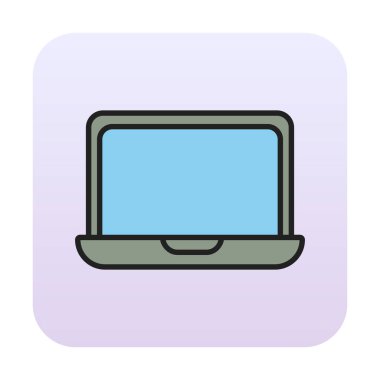 dizüstü bilgisayar simgesi, vektör illüstrasyonu basit tasarım 