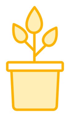 pot simge vektör çizim bitki