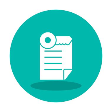 Basit not defteri arayüzü simgesi, vektör illüstrasyonu