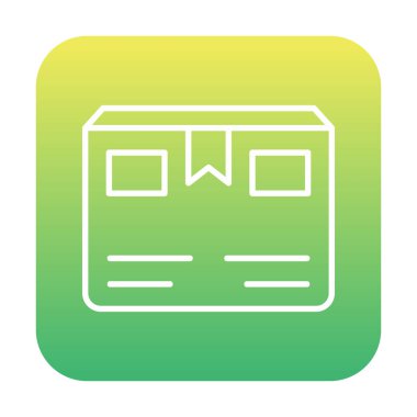 Teslimat kutusu simgesi, vektör illüstrasyonu basit tasarım