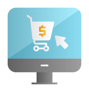 Projeniz için çevrimiçi alışveriş simgesi