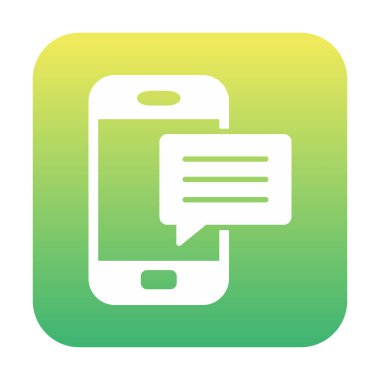 Basit sohbet simgesi, konuşma balonu, vektör illüstrasyonu