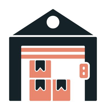 Web için depo vektör simgesinin basit illüstrasyonu