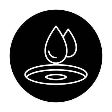 su damlası ağ simgesi, vektör illüstrasyonu 