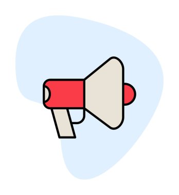 megafon simgesi, vektör illüstrasyonu