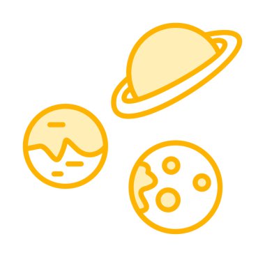 Gezegenler simgesi, vektör illüstrasyonu