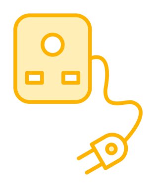 Fiş ve Soket, web simgesi basit tasarım 