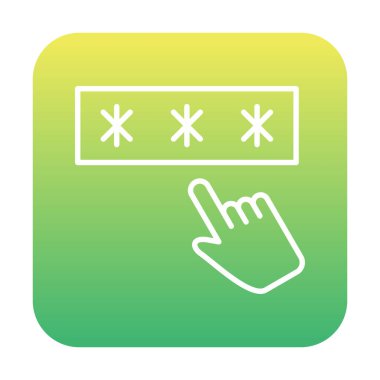 Parola web simgesi, vektör çizim