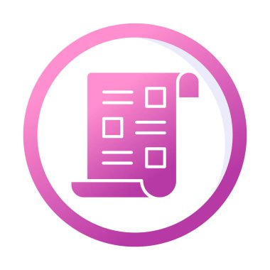 belge simgesi, vektör illüstrasyonu basit tasarım