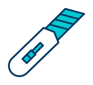 Cutter simgesinin vektör illüstrasyonu  