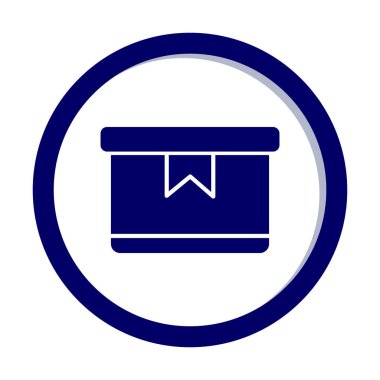 Teslimat kutusu simgesi, vektör illüstrasyonu basit tasarım