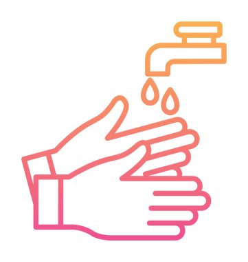 Elleri yıkama ikonu. özet çizimi