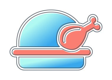 tavuk simgesi vektör illüstrasyonu