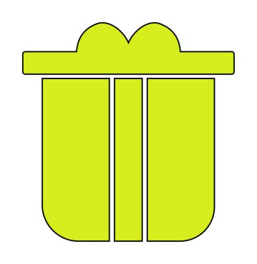 hediye kutusu simgesi, vektör illüstrasyonu  