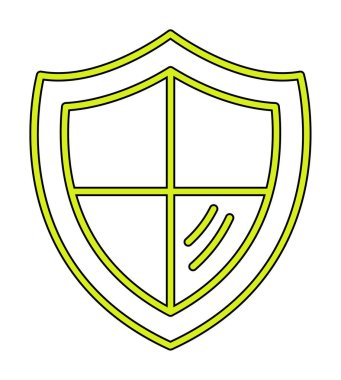 kalkan simgesi, vektör illüstrasyonu