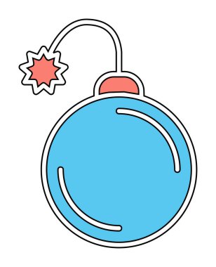 Bomba yassı ikon. vektör renk çizimi