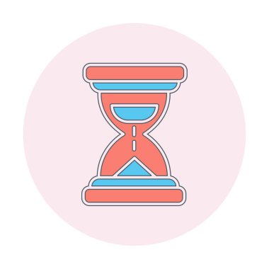 Kum saati simgesi, kum saati, vektör çizimi