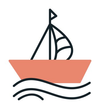 tekne ikonu vektör çizimi tasarımı 