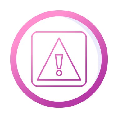 Dikkat İşareti simgesi vektör illüstrasyonu