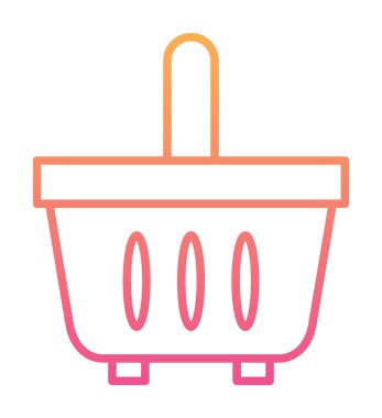 Alışveriş sepeti ikonu vektör illüstrasyonu          