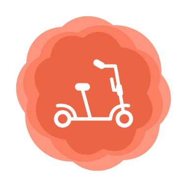Scooter simgesi vektör illüstrasyonunu tekmele