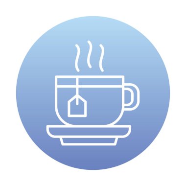 çay fincanı ikonu vektör illüstrasyonu