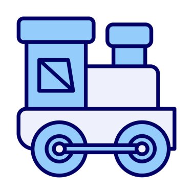 Tren oyuncağı simgesinin vektör illüstrasyonu