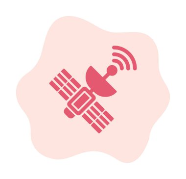 Uydu Simgesi, vektör illüstrasyonu