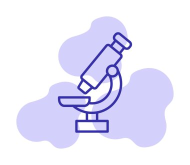 Mikroskop. Web simgesi basit illüstrasyon               