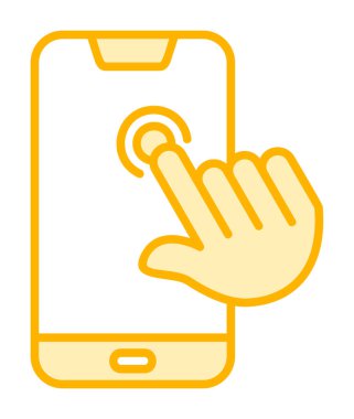 dokunmatik ekran simgesi, vektör illüstrasyonu 