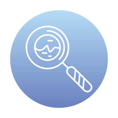 Büyüteç simgesi. Arama tuşu, renkli vektör illüstrasyonu 