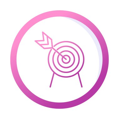 Basit hedef simgesi, hedef, vektör illüstrasyonu