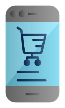 Basit Çevrimiçi Telefon Pazarlama simgesi, vektör illüstrasyonu