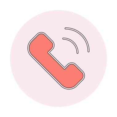 telefon arama simgesi, vektör illüstrasyonu basit tasarım