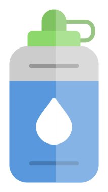 Su şişesinin ağ basit illüstrasyonu