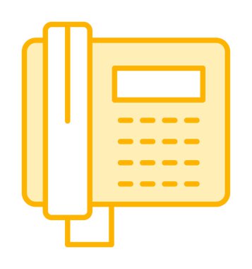 Basit Telefon Simgesi, vektör illüstrasyonu