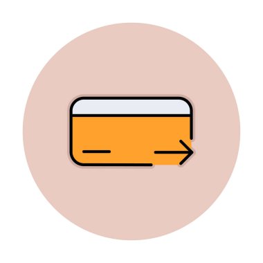 Kredi kartı ikonu vektör illüstrasyonu