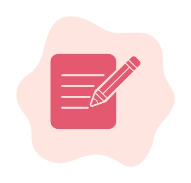 Kağıt Düzenleme. Web simgesi basit illüstrasyon