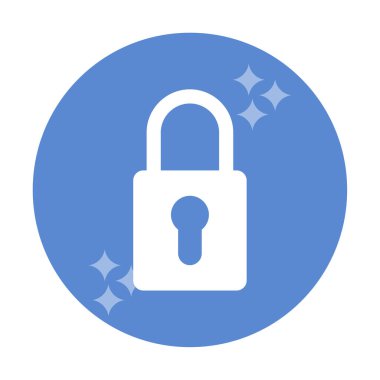 kilit simgesi web basit illüstrasyon