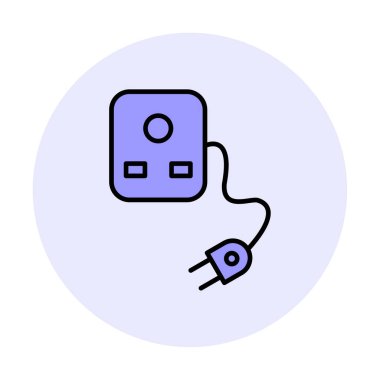 Fiş ve Soket, web simgesi basit tasarım 