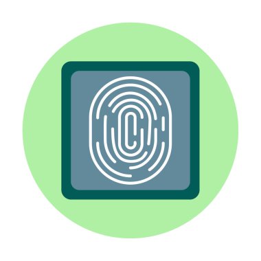 Parmak izi web simgesi vektör illüstrasyonu