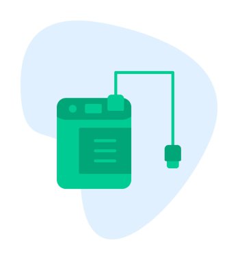 harici sabit disk simgesi, vektör illüstrasyonu basit tasarım