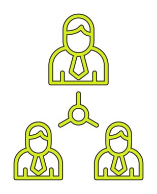 düz Yönetim simgesi vektör illüstrasyonu  