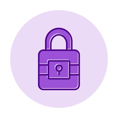 Beyaz arkaplanda asma kilit vektör çizimi